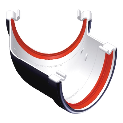 Deepflow Style Plastic Guttering 135 Degree Bend - Black