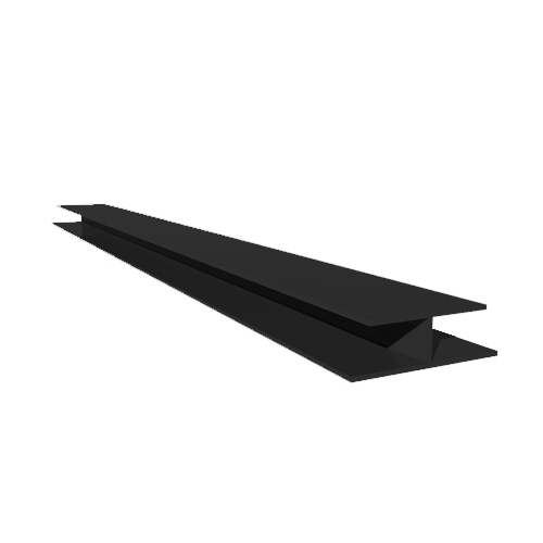 uPVC H Trim (Soffit Board Joint Trim) 5m Black Drainage Superstore®