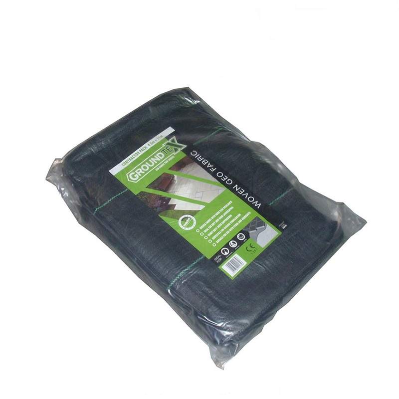 Groundtex Black Woven Geotextile Weed Barrier & Ground Stabiliser - 4500Mm X 11M Fabric