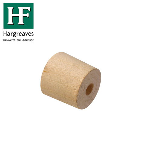Cast Iron Downpipe Wooden Bobbin - 30mm Projection