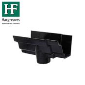Cast Iron G46 Moulded Guttering 75mm Centre Nozzle - 125mm x 100mm Black Finish