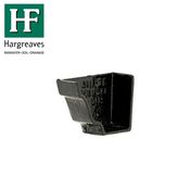 Cast Iron H16 Moulded Guttering Internal Stopend - 125mm x 100mm Black