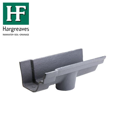 Cast Iron Notts OG Guttering Running 115 x 65mm Outlet - Primed Finish
