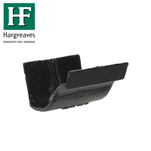 Cast Iron OG Guttering Union Joint - 100mm Black Finish