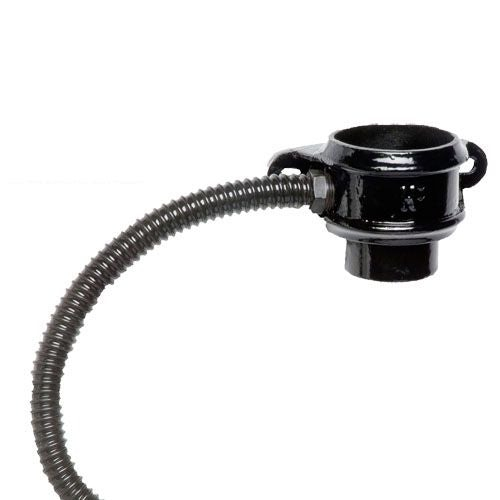 Cast Iron Round Downpipe Rainwater Right Diverter 75mm - Black Finish