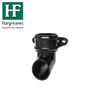 Cast Iron Round Downpipe Eared Shoe 65mm - Black Finish