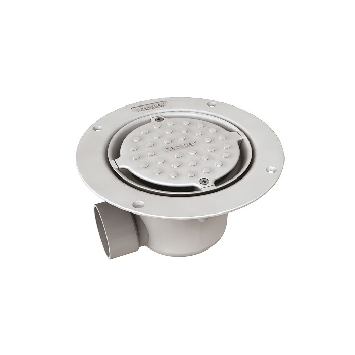 Harmer ABS Horizontal Shower Drain with Pebble Cap - Sheet Flooring