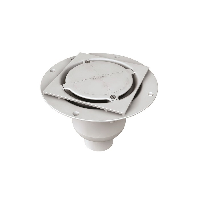 Harmer ABS Vertical Shower Drain with Quadrant Cap 200mm x 200mm - Tiled Floor