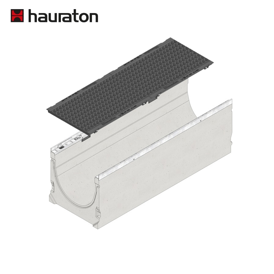 Hauraton Faserfix KS300 Channel & E600 Ductile Iron Gugi Mesh Grate - 1000mm