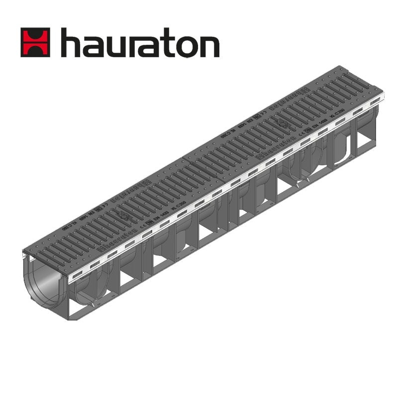 Hauraton Channel Drain Heelsafe Iron Grating 1m Recyfix Plus100 - C250