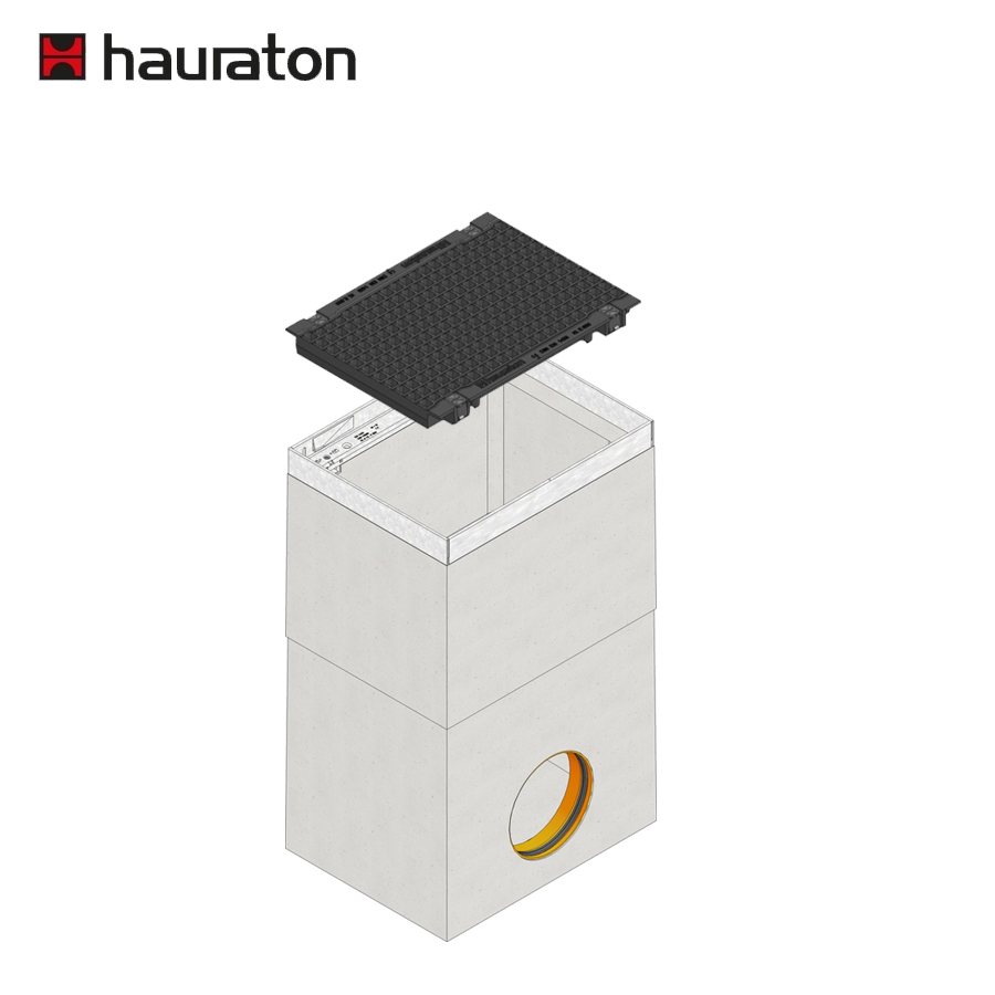 Hauraton Faserfix SUPER 300 Sump Unit & E600 Bolted Ductile Iron Gugi Mesh Grating