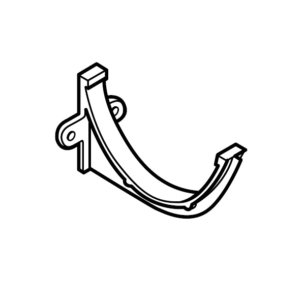 Cast Aluminium Guttering Half Round Fascia Bracket 100mm - Anthracite