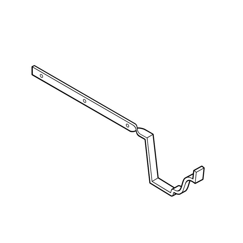 Product image for Aluminium Gutter Moulded Side Fix Rafter Bracket 150 x 100mm - Black