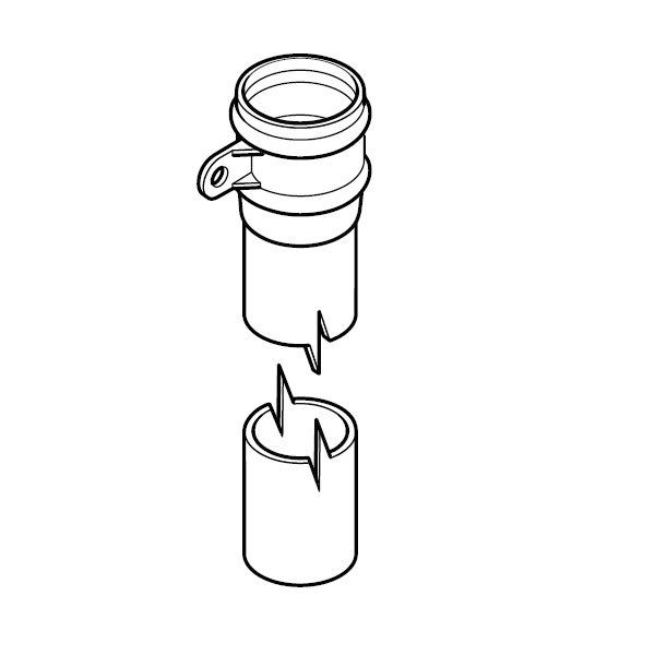 Cast Aluminium Guttering Round Eared Downpipe 63mm x 3m - Anthracite