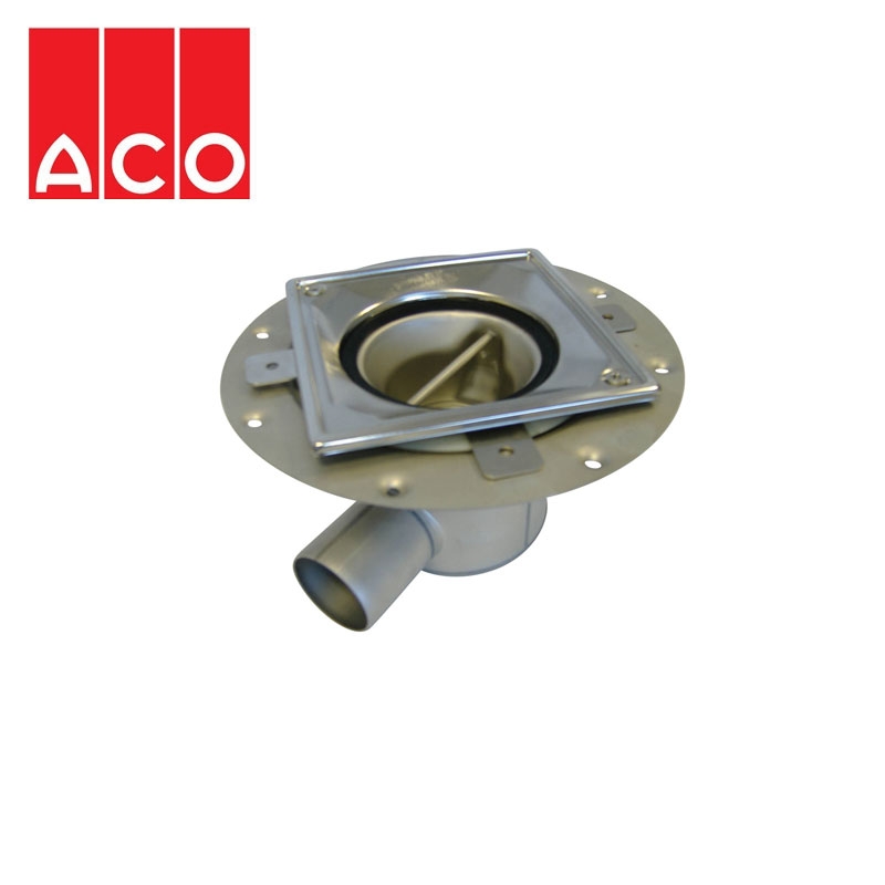 ACO Trapped Shower Gully Horizontal Outlet for Vinyl Flooring - 50mm