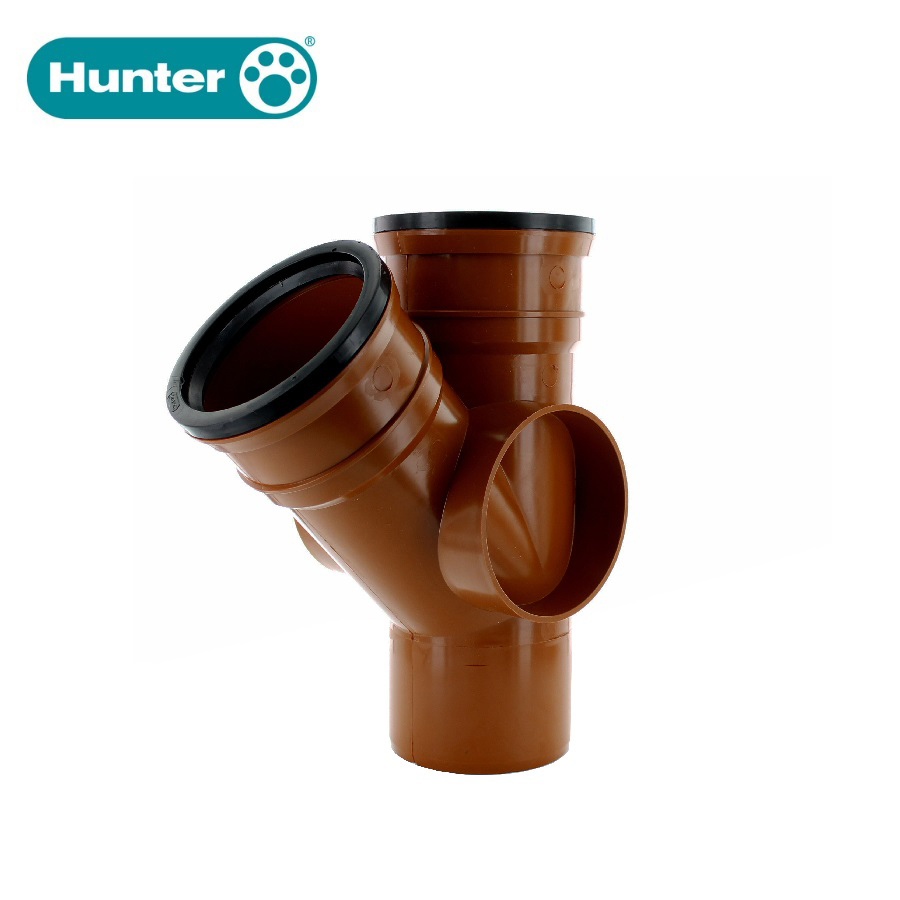 hunter-160mm-45dg-dbl-socket-single-equal-junction
