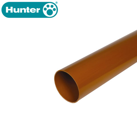 hunter-160mm-ug-drain-pipe-3m-pe-terracotta