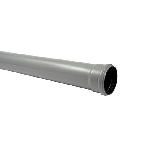 Hunter 82mm Socketed Plastic Soil Pipe 4m Grey Drainage Superstore®