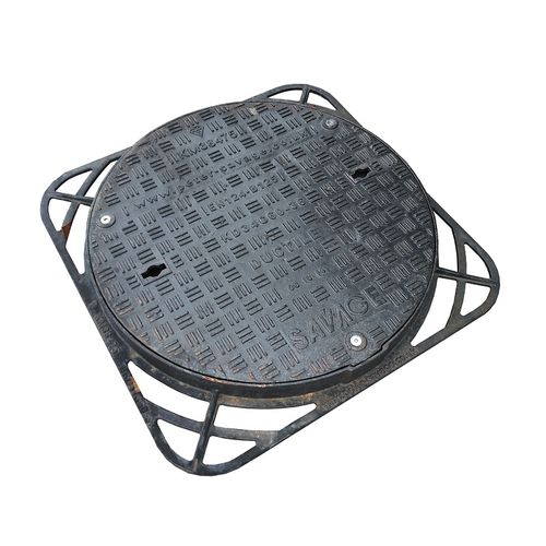 Cast Iron Access Manhole Cover & Frame 600mm Diameter - B125 Class ...