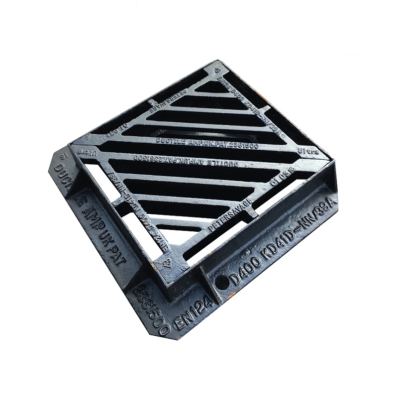 EJ Cast Iron Double Triangular Gully Grating and Frame D400  - 440mm x 400mm
