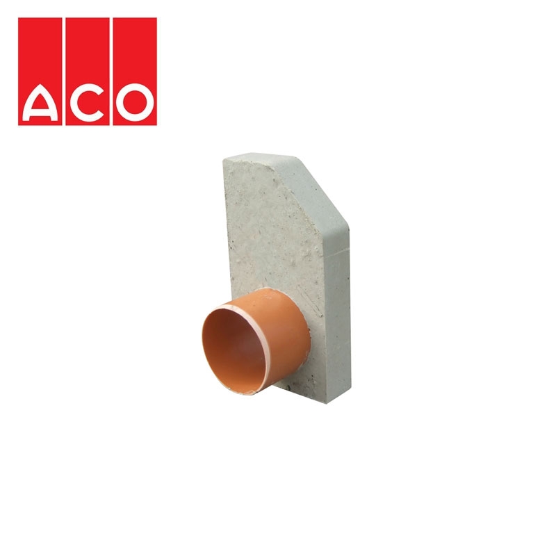 ACO KerbDrain HB305 Half Battered Left Hand Outlet End Cap