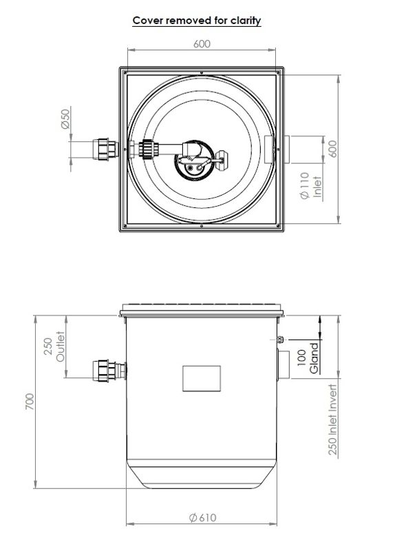 Klargester Pumping Station 200L Low Head with High Level Alarm