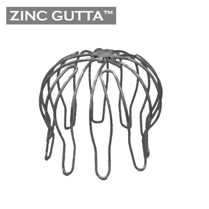 Metal Gutta Zinc Downpipe Leafguard - 80-100mm