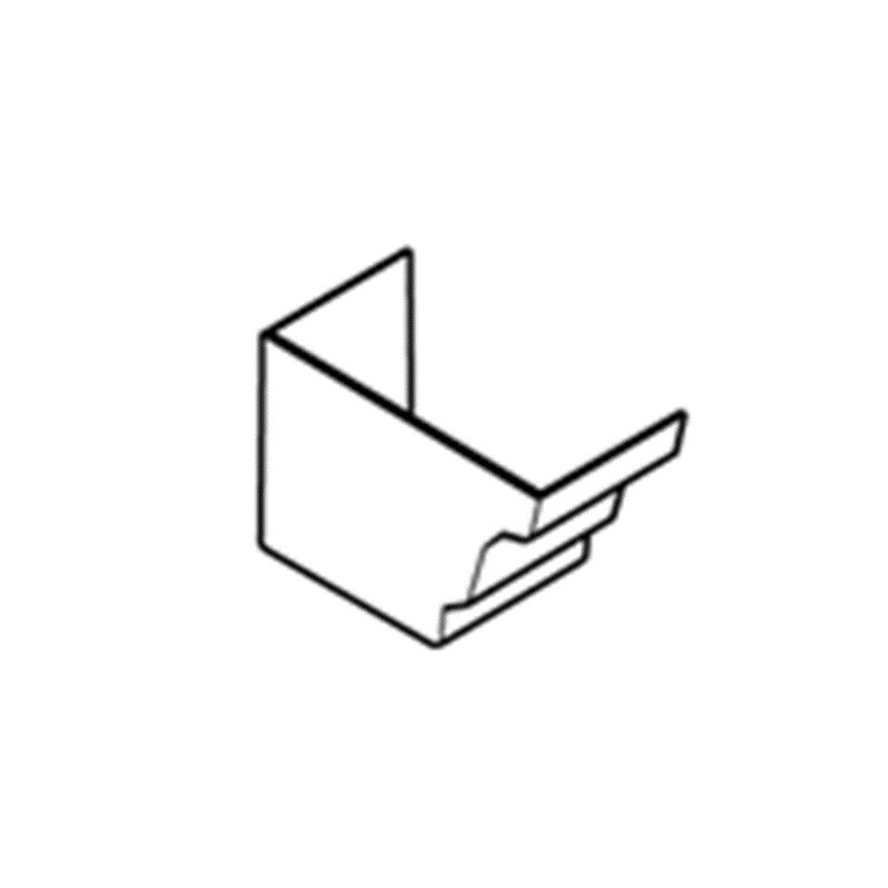 Aluminium Guttering AX Moulded 100mm x 75mm LH Stopend - Slate Grey