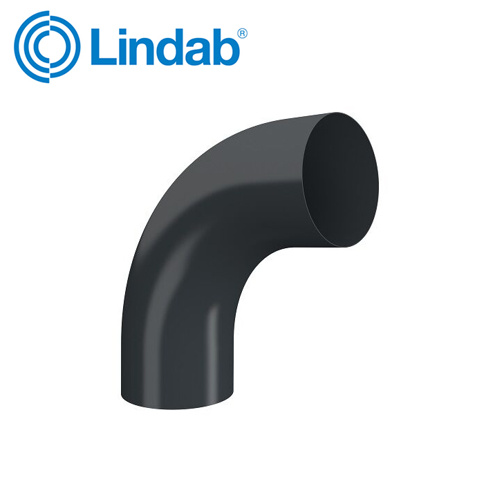 Lindab 87mm Conical Pipe Bend 85 Degree – Anthracite Grey