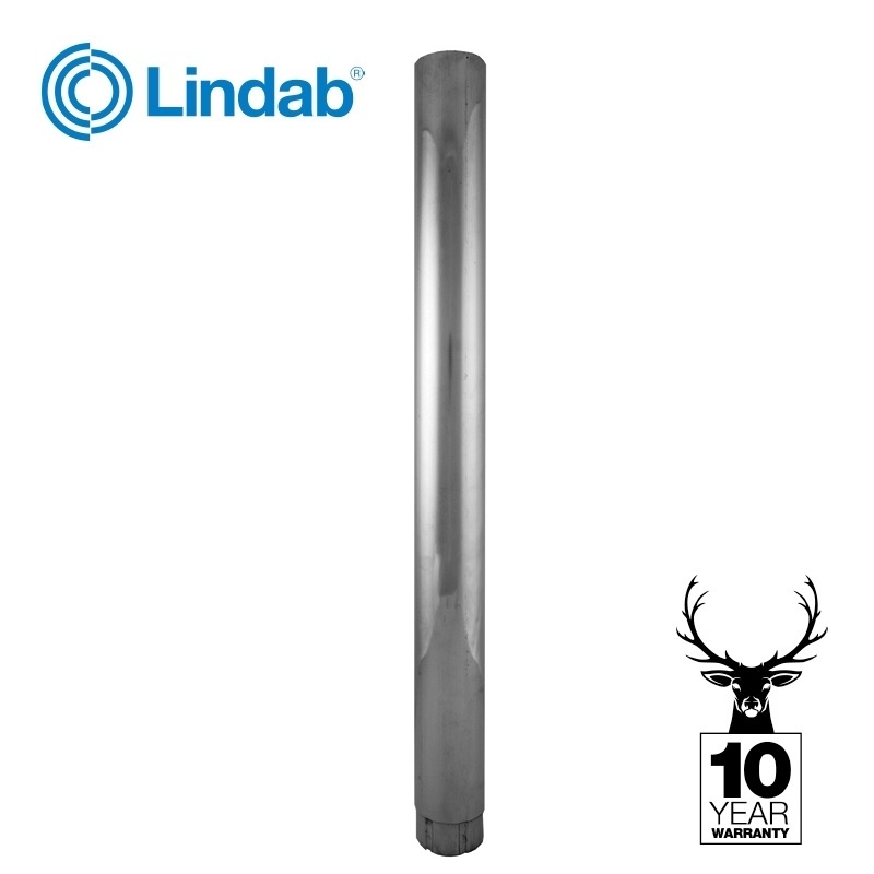 Galvanised Steel Gutter Downpipe 75mm x 3m - Lindab Magestic 