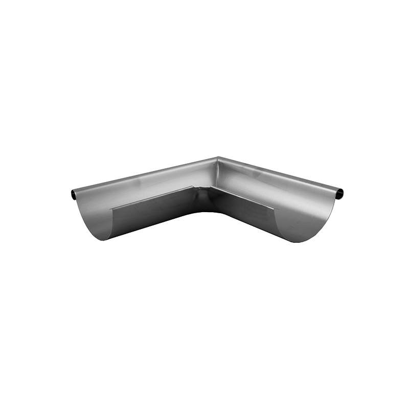 Lindab Galvanised Steel Magestic 125Mm Half Round Steel 90Dg External Gutter Corner