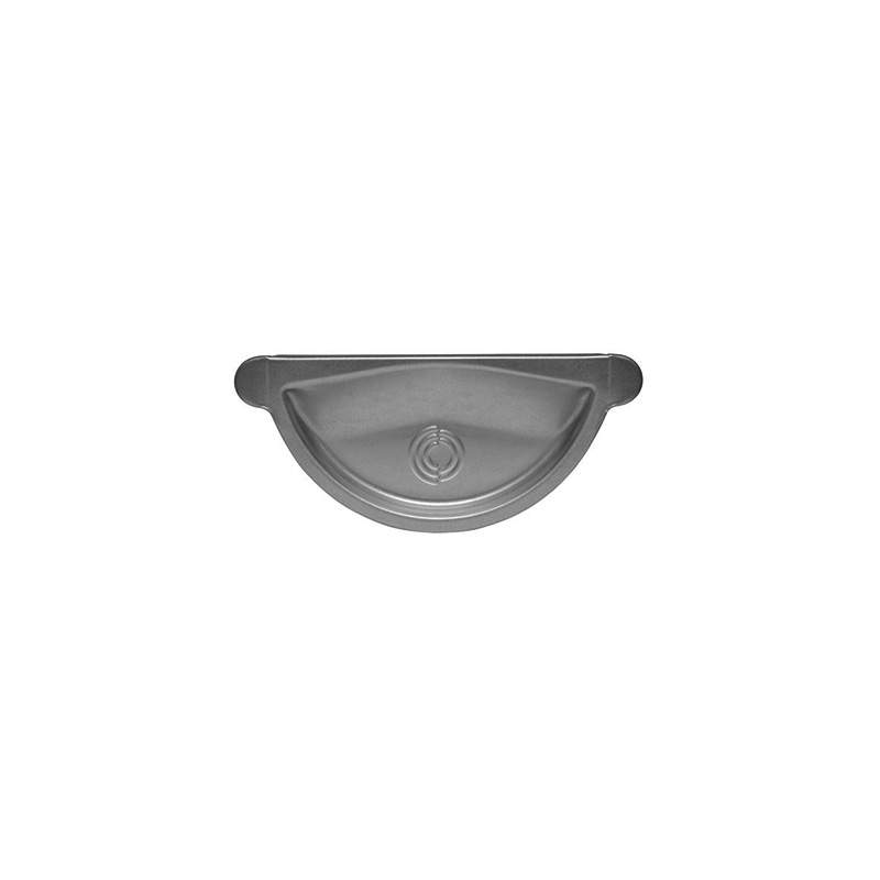Lindab Galvanised Steel Gutter Half Round Self-Sealing Stopend 125Mm - Magestic
