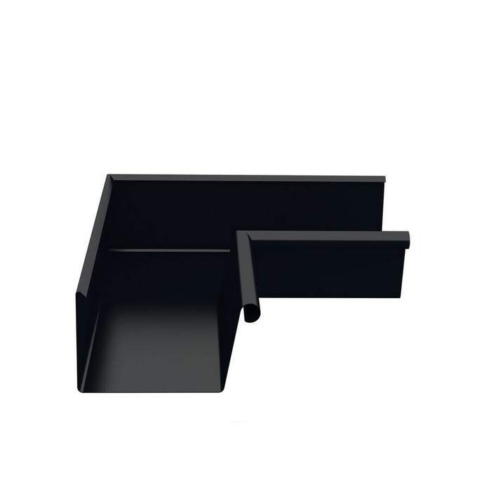 Lindab Black 140Mm Rectangular 90Dg Internal Gutter Corner - Galvanised Steel