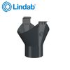 Lindab 125mm x 75mm Half Round Gutter Outlet - Anthracite Grey