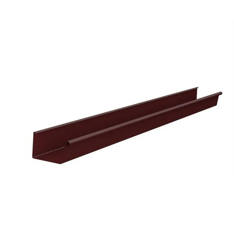 Red Pvc Gutter Lindab 140mm Rectangular Gutter - Dark Red | Drainage Superstore®
