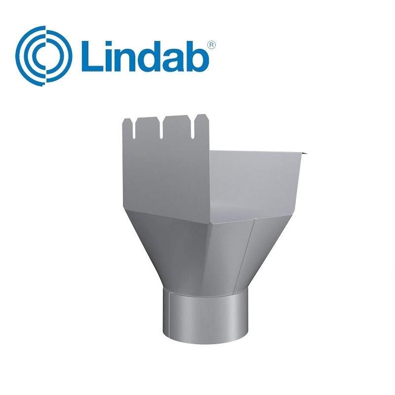 Lindab Galvanised Steel Magestic 140Mm-100Mm Rectangular Gutter Outlet