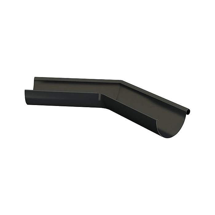 Lindab Anthracite Grey 150Mm Half Round 135Dg External Gutter Corner - Galvanised Steel