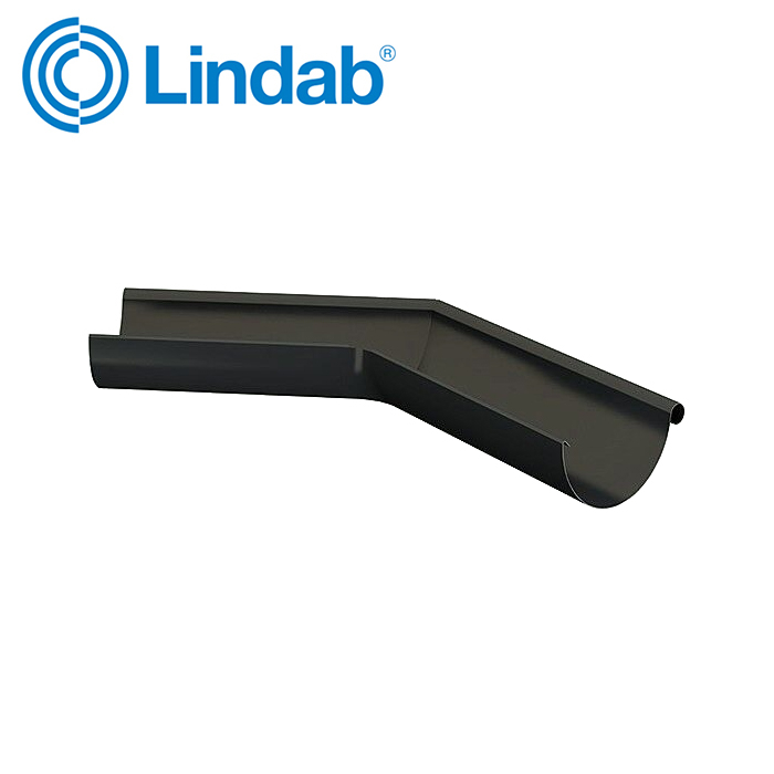 Lindab Ext. 135 Degree Half Round Gutter Angle 150mm – Anthracite Grey