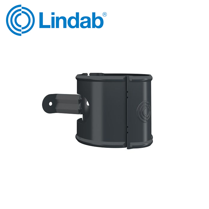 Lindab 100mm Universal Pipe Bracket – Anthracite Grey