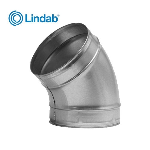 Lindab Ventilation 45dg Pressed Vent Bend - 100mm