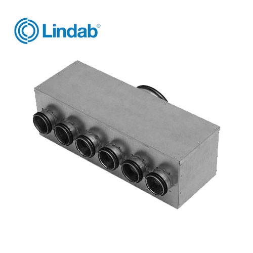 Ventilation Manifold 100mm x 63mm with 3 Ports - Lindab Indomo MHU