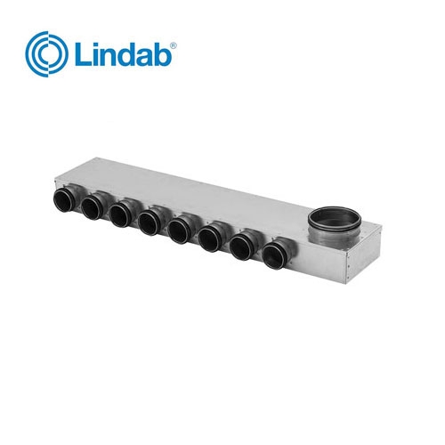 Ventilation Manifold 125mm x 63mm with 8 Ports - Lindab Indomo MRU