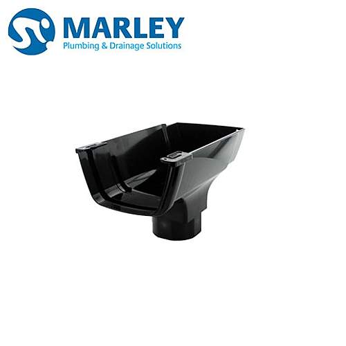 Marley Flowline 112mm x 60mm Stopend Outlet - White | Drainage Superstore®