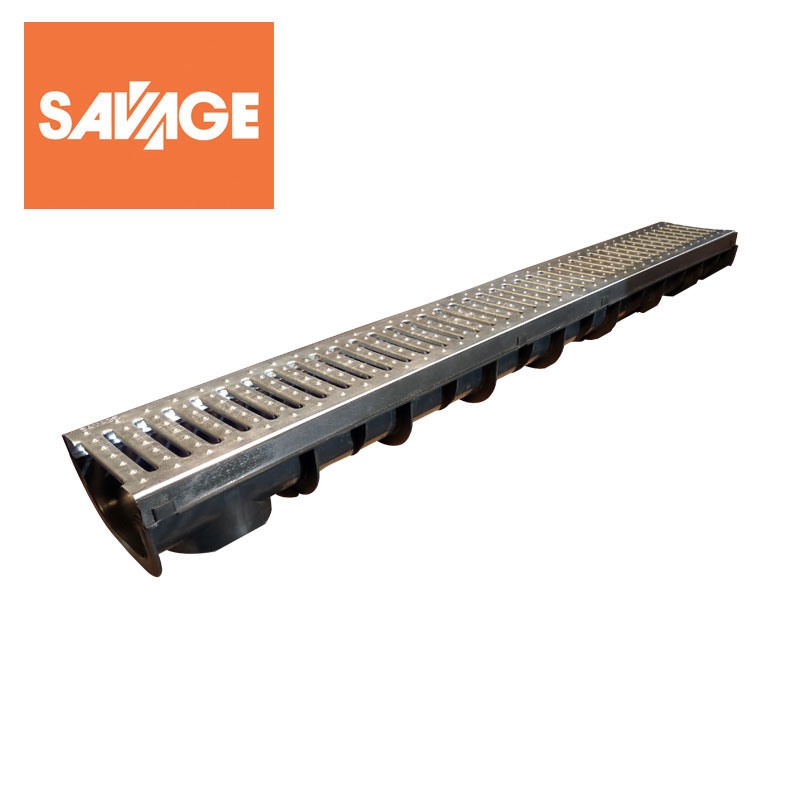 Galvanised Channel Drain 100mm x 65mm x 1000mm - LibertyPLAS