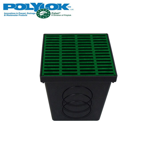 polylok-300mm-square-catch-basin-with-green-grate-and-seals-pdb-12kit-green