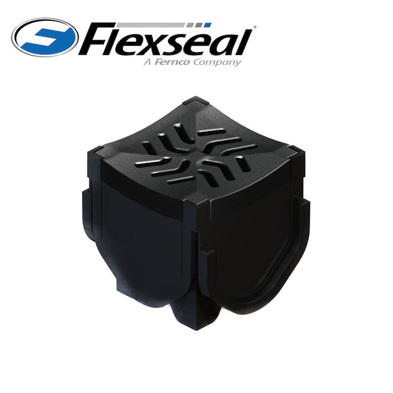 Fernco Stormdrain Channel Drain Quad Connector With Plastic Lid