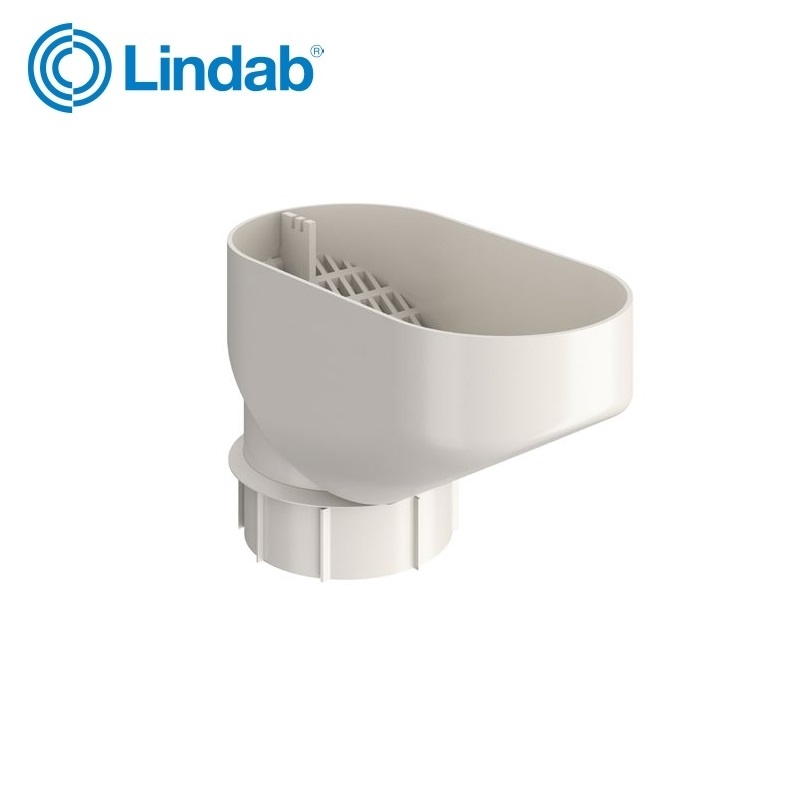 Lindab Drain Trap HD Polythene 100mm - Antique White