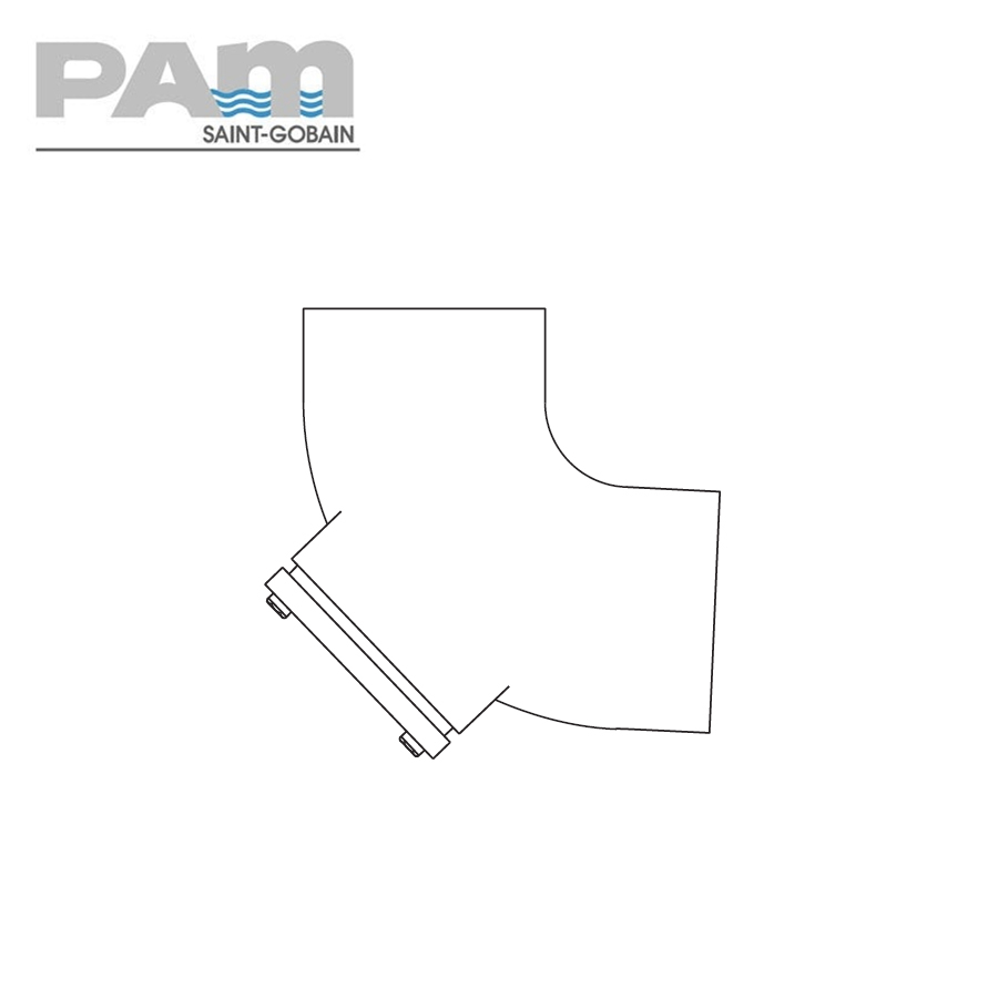 Timesaver Cast Iron Soil Pipe 87.5 Degree Short Radius Bend with Rear Access - 50mm