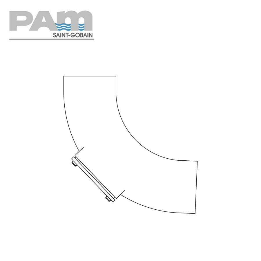 Timesaver Cast Iron Soil Pipe 87.5 Degree Long Radius Bend with Rear Access - 75mm