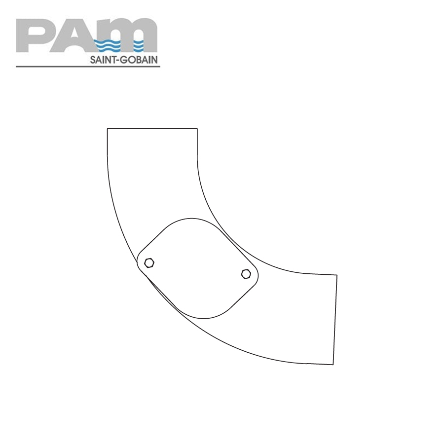  Timesaver Soil Pipe 87.5 Degree Long Radius Bend with Side Access - 100mm